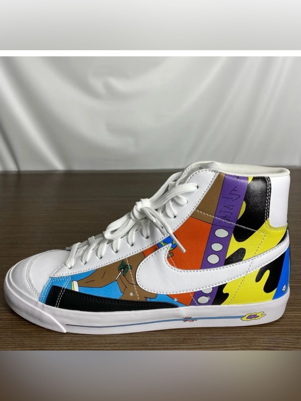 Nike Blazer Mid 77 Flyleather QS Ruohan Wang Men Size 10 NIB Sneakers CZ3775-900 - Picture 4 of 8